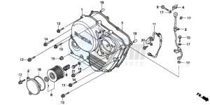 NX500 DOMINATOR drawing RIGHT CRANKCASE COVER