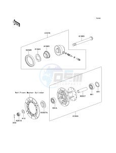 KL 250 D [KLR250] (D15-D19) [KLR250] drawing FRONT HUB