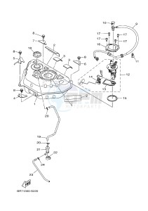 MWS125-A TRICITY 125 (BR71 BR74) drawing FUEL TANK