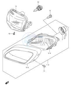 LT-A500F (P24) drawing HEADLAMP (MODEL K5)