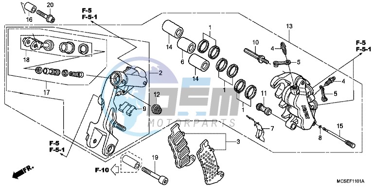 LEFT FRONT BRAKE CALIPER