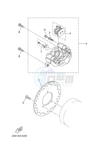 YPR125R XMAX 125 EVOLIS 125 (2DMB 2DMB) drawing REAR BRAKE CALIPER