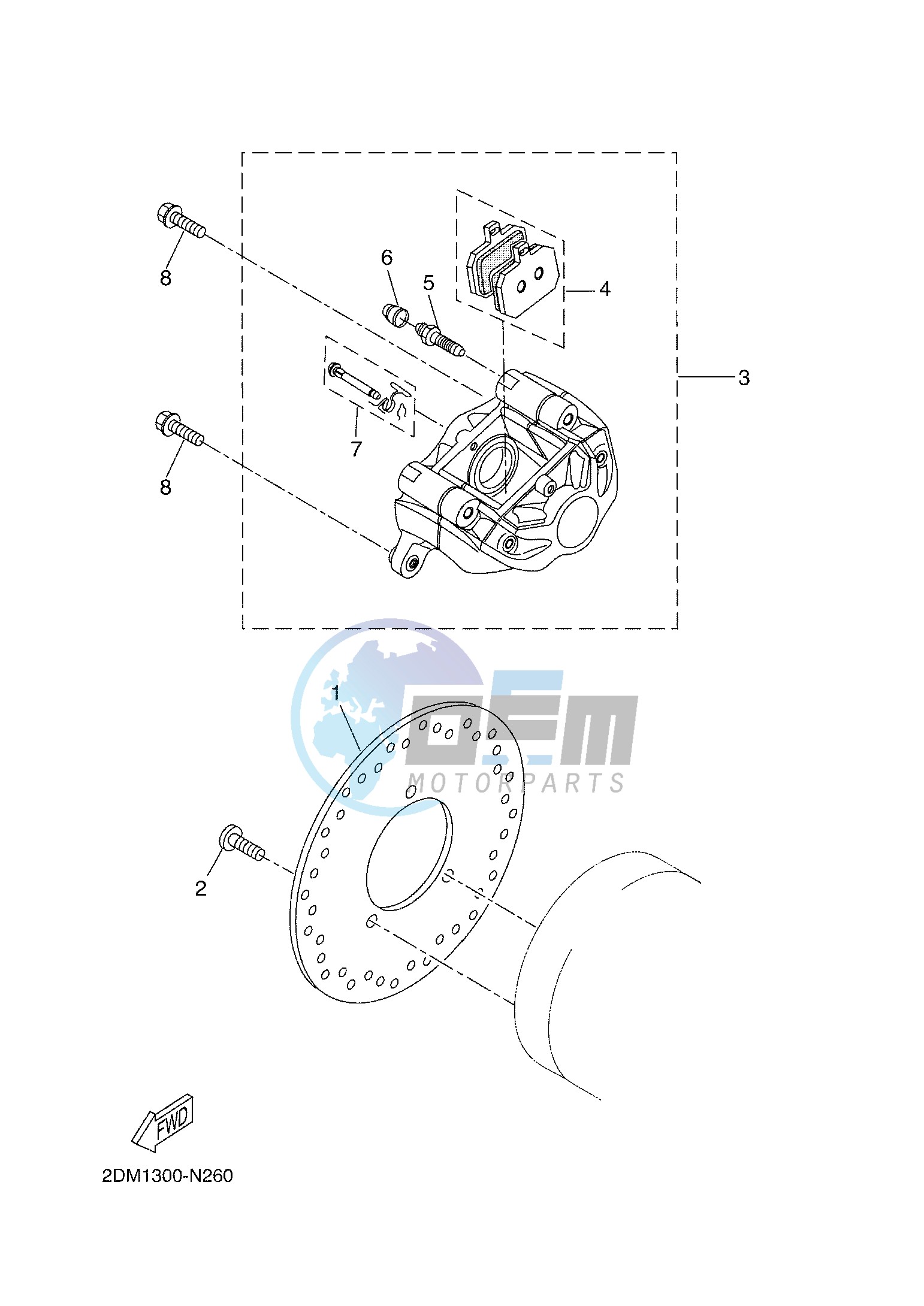 REAR BRAKE CALIPER