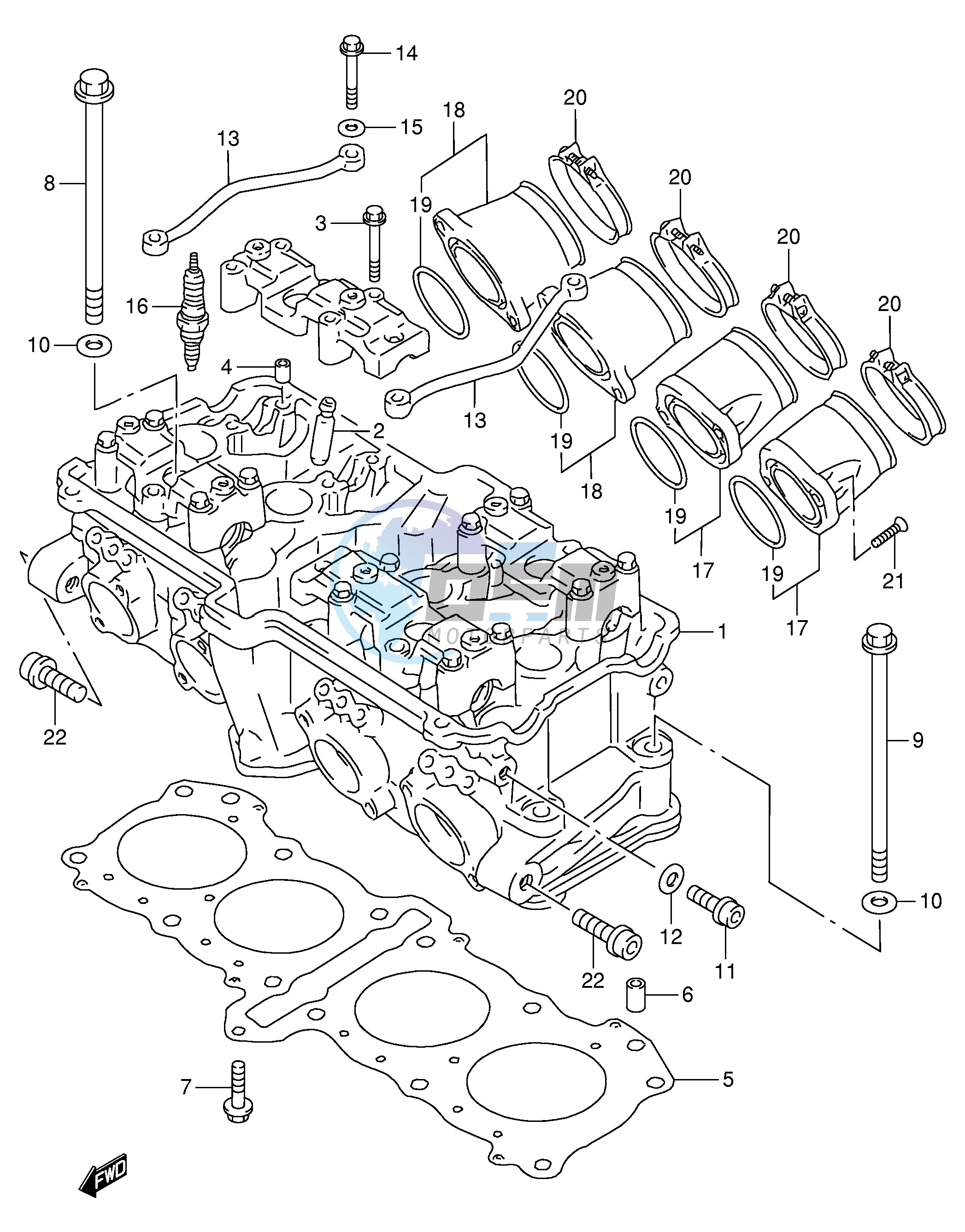 CYLINDER HEAD (MODEL T V W)