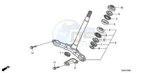 CRF100F9 Europe Direct - (ED / CMF) drawing STEERING STEM