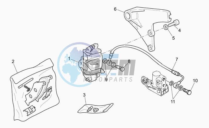 Rear brake caliper