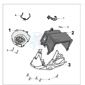 TWEET 50 X drawing ENGINE COVER