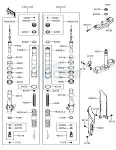 KX85-II KX85DEF EU drawing Front Fork