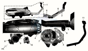 GTS 125 EURO 3 drawing EXHAUST