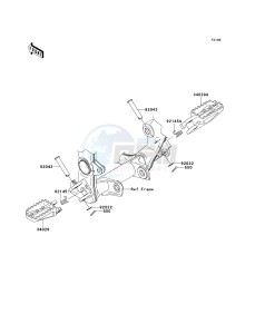 KX 250 N [KX250F](N2) N2 drawing FOOTRESTS