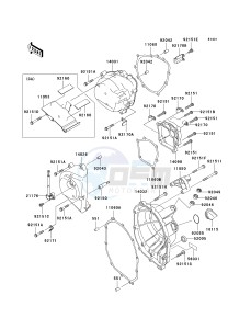 ZX 600 M [NINJA ZX-6RR] (M1) [NINJA ZX-6RR] drawing ENGINE COVER-- S- -