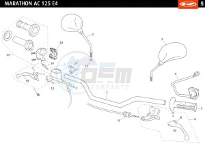 MARATHON-125-E4-AC-WHITE drawing HANDLEBARS