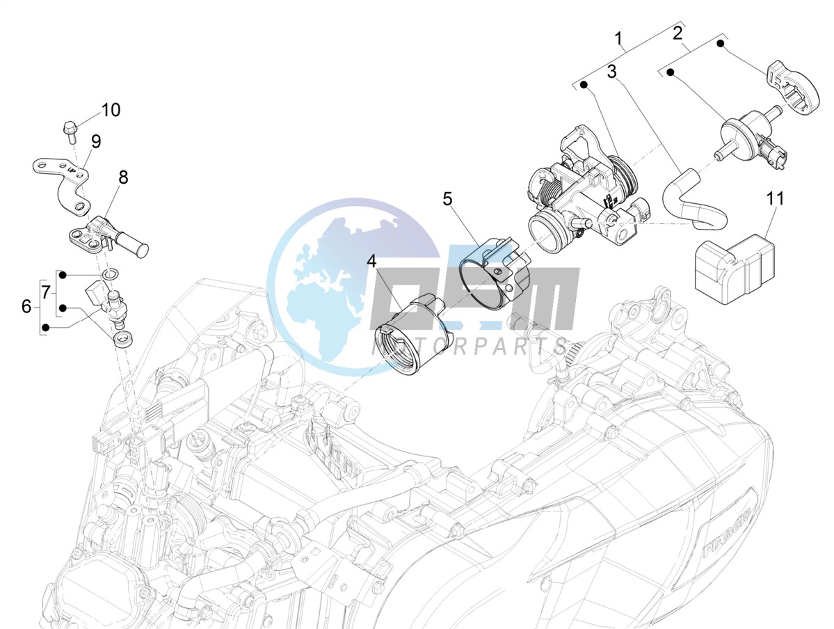 Throttle body - Injector - Induction joint