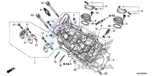 VFR1200XC drawing CYLINDER HEAD (FRONT)