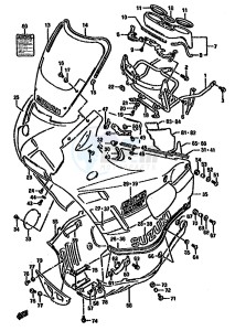 GSX750F (K-T) drawing COWLING (MODEL K)