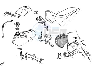 RCR 50 drawing Fuel tank - seat