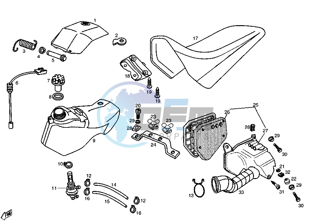 Fuel tank - seat