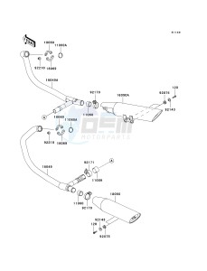 EN 500 C [VULCAN 500 LTD] (C6F-C9F) C7F drawing MUFFLER-- S- -