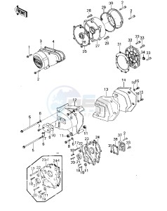 KZ 1000 A [KZ1000] (A3-A4) [KZ1000] drawing ENGINE COVERS -- 79-80 A3_A3A_A4- -