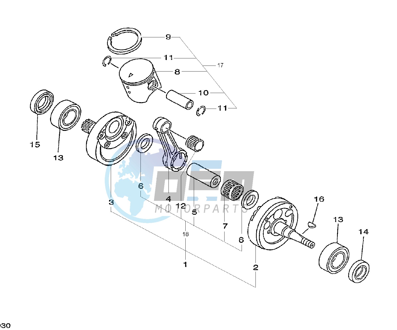 CRANKSHAFT AND PISTON