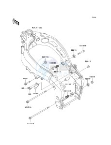 ZX 600 J [ZZR600] (J4) J4 drawing ENGINE MOUNT