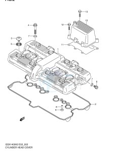 GSX1400 (E2) drawing CYLINDER HEAD COVER