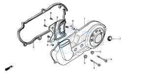 CN250 drawing LEFT CRANKCASE COVER