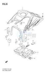 LT-Z400 (E19) drawing FUEL TANK COVER (LT-Z400L1 E19)