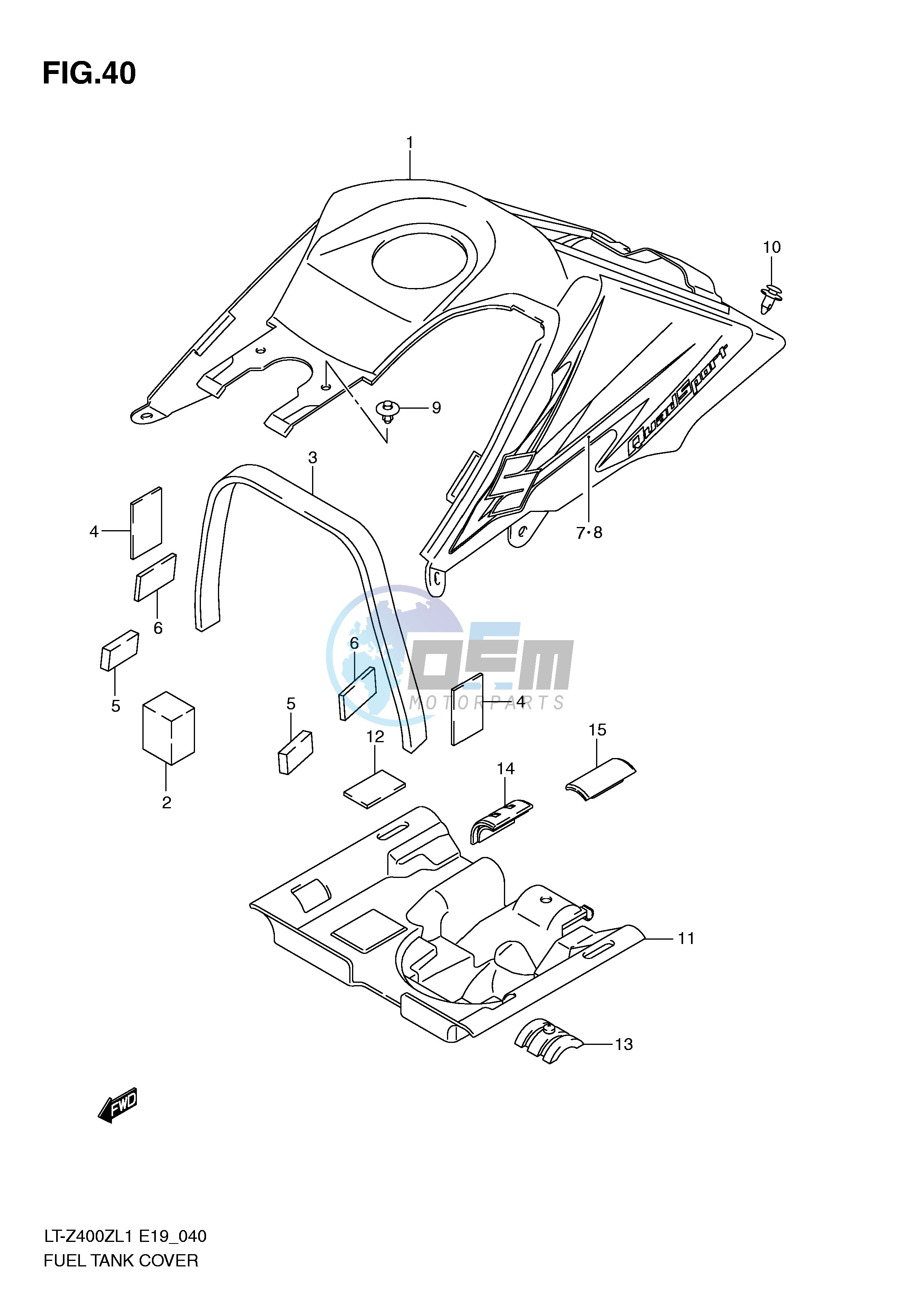 FUEL TANK COVER (LT-Z400L1 E19)