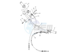 YZ LC 125 drawing STEERING HANDLE -CABLE