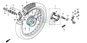 SH50D SCOOPY drawing REAR WHEEL (SH50P/S)