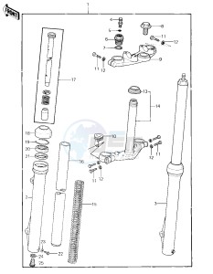 KX 80 C [KX80] (C1) [KX80] drawing FRONT FORK