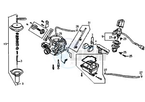 SUPER DUKE - 125 cc drawing CARBURETTOR