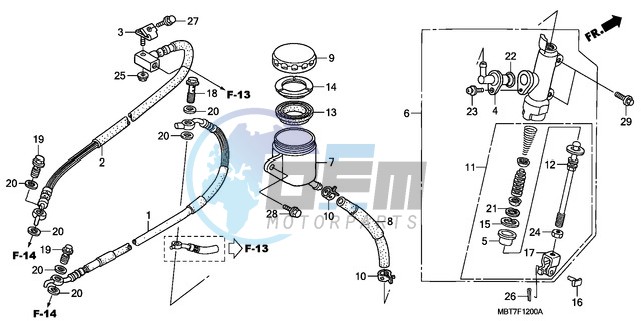 REAR BRAKE MASTER CYLINDER (XL1000V)