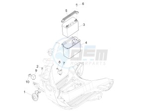 Sprint 125 4T 3V ie drawing Remote control switches - Battery - Horn