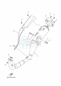 MT125 MTN125-A (BSU1) drawing EXHAUST