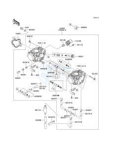 KVF 650 D ([BRUTE FORCE 650 4X4] (D6F-D9F) D7F drawing CARBURETOR -- CN- -