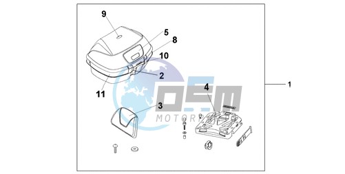 TOP BOX 45L PEARL SUNBEAM WHITE