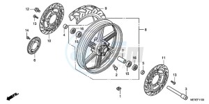 CBF600NA9 Europe Direct - (ED / ABS) drawing FRONT WHEEL