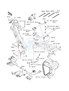 KLX 450 A [KLX450R] (A8F-A9F) A8F drawing CHASSIS ELECTRICAL EQUIPMENT