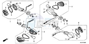 VFR800XB Crossrunner E drawing WINKER