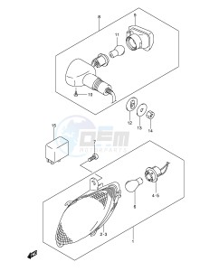 GSX1300R (E2) Hayabusa drawing TURNSIGNAL LAMP (MODEL K5 K6 K7)