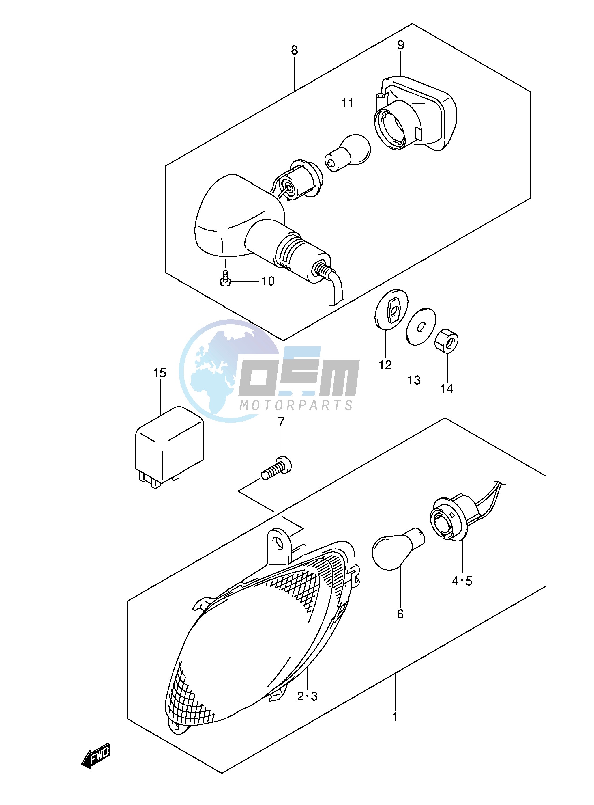 TURNSIGNAL LAMP (MODEL K5 K6 K7)