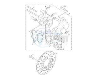 NXC CYGNUS X 125 drawing FRONT BRAKE CALIPER