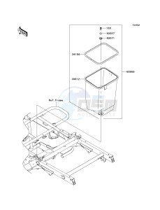 KAF 400 B [MULE 600] (B6F-B9F) B7F drawing OPTIONAL PARTS-- FRAME- -