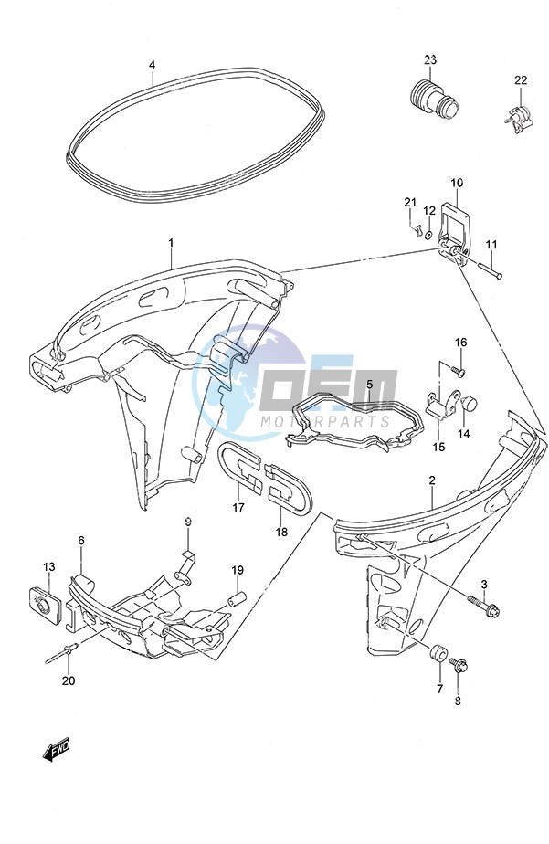 Side Cover Tiller Handle w/Power Tilt