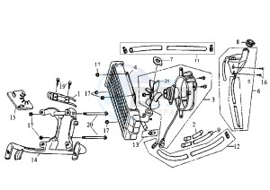 SUPER DUKE - 150 cc drawing COOLING SYSTEM