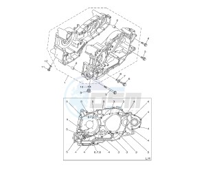 XP T-MAX 530 drawing CRANKCASE