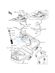 JET SKI ULTRA LX JT1500KGF EU drawing Hull Rear Fittings