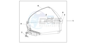 XL700V9 France - (F / CMF SPC) drawing 45L TOP BOX CARNELLIAN RED